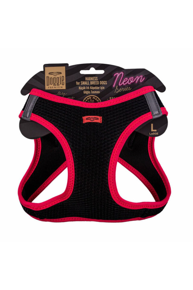 Havalı Dokuma Reflektör Küçük Irk Köpek Göğüs Tasması TR-Xsmall-Turuncu-30-34 Cm
