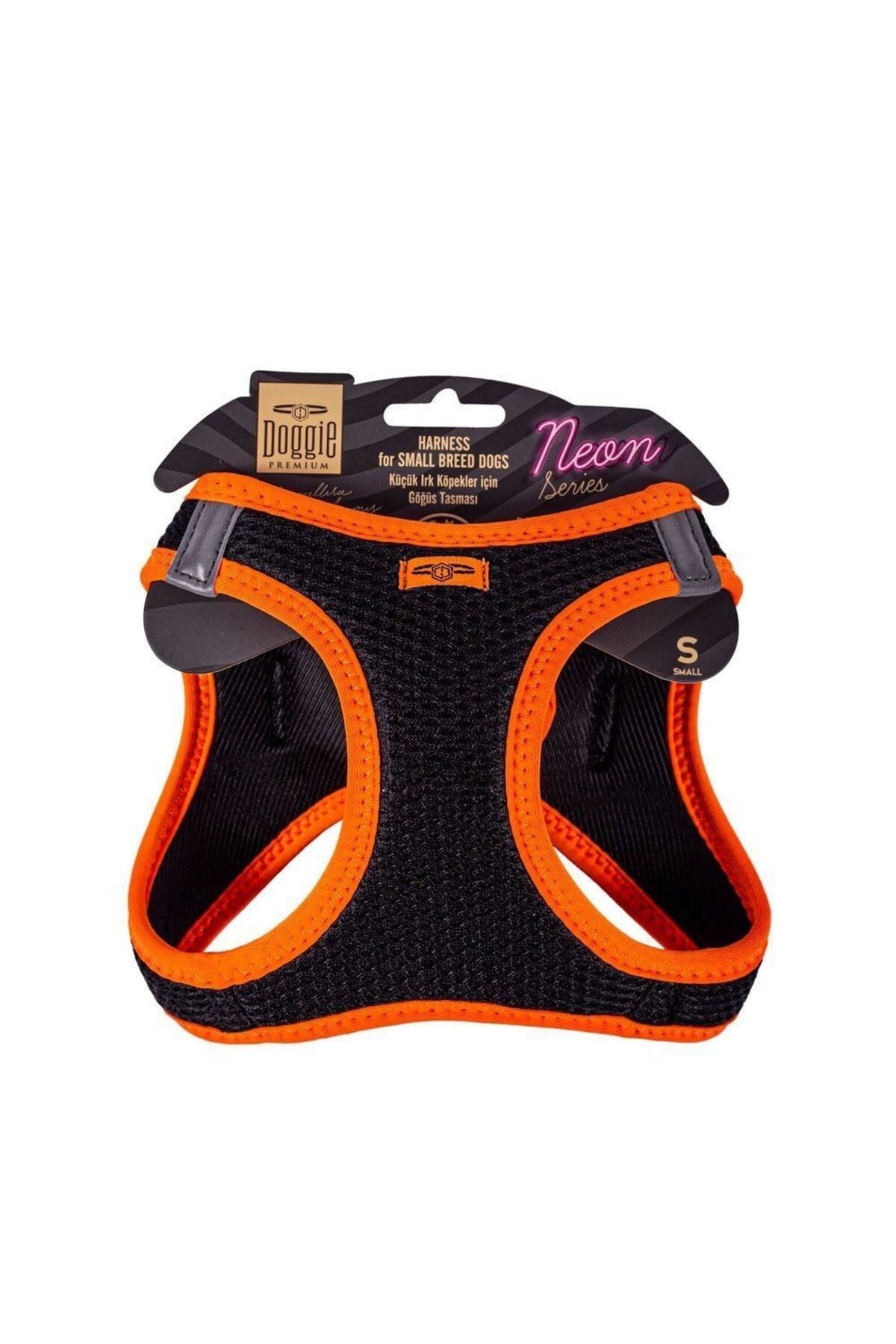 Havalı Dokuma Neon Küçük Irk Köpek Göğüs Tasması Large Sarı 42-48 Cm