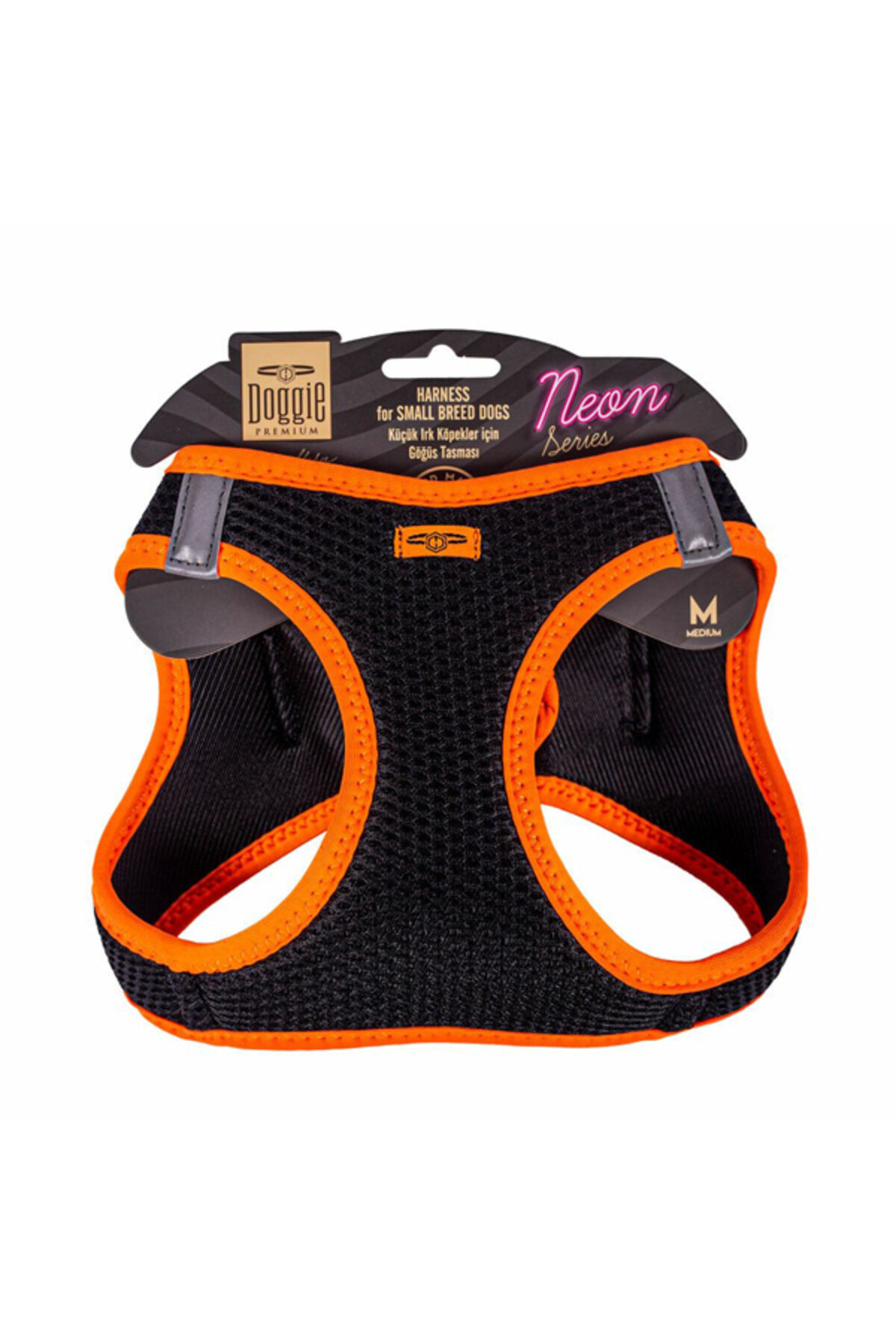 Havalı Dokuma Neon Küçük Irk Köpek Göğüs Tasması Small Sarı 32-38 Cm