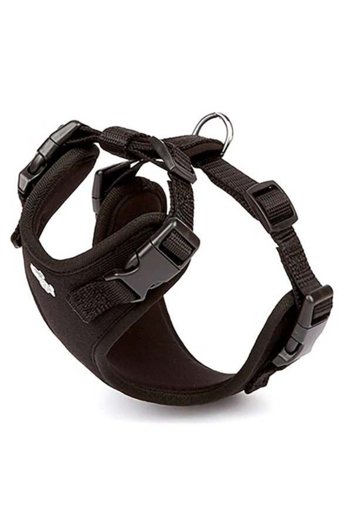 Havalı Ped Dokuma Göğüs Tasması Siyah 2x45-55 Cm
