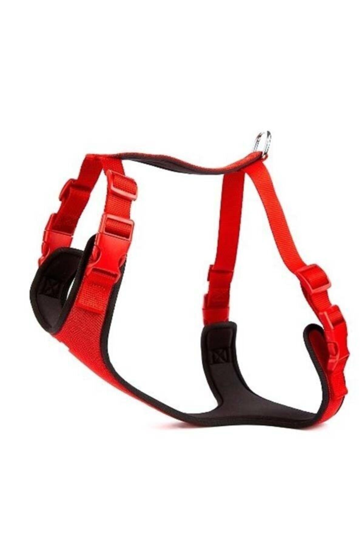 Havalı Ped Dokuma Göğüs Tasması Kırmızı 2x45-55 Cm