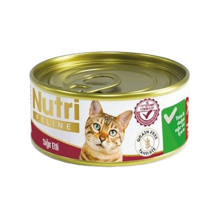 Tahılsız Kıyılmış Sığır Etli Adult Kedi Konserve (85 G)