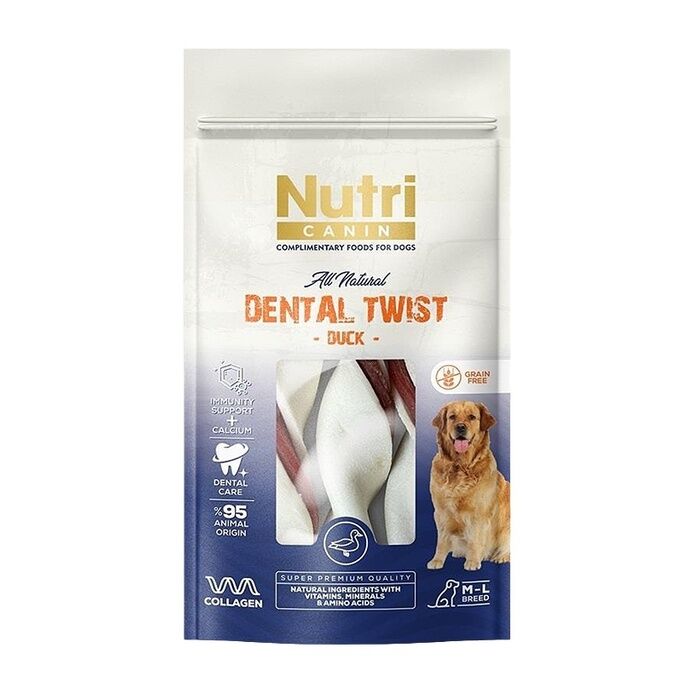 Dental Twist Ördek Etli Sargılı Kemik S - M 80 Gr