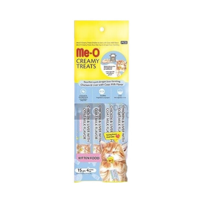 Creamy Kitten Tavuk Ciğerli Keçi Sütlü Krema Sıvı Kedi Ödülü 4x15 Gr