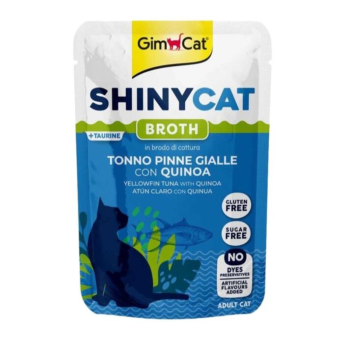 Shinycat Pouch Sarıkanat, Ton Balığı Ve Quinoalı Yetişkin Kedi Çorbası 70 Gr