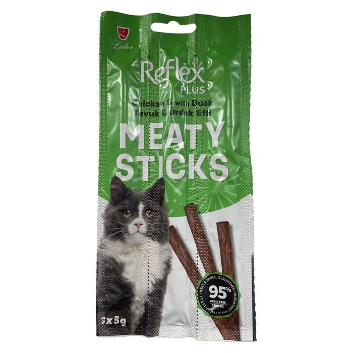 Yetişkin Kediler İçin Tavuklu Ve Ördek Etli Çubuk Ödülü 3x5 Gr