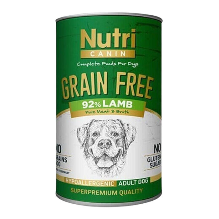 %92 Kuzu Etli Tahılsız Yetişkin Köpek Konservesi 400 Gr