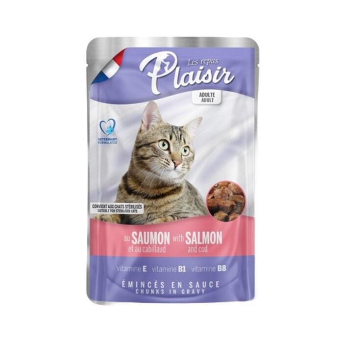 Plaisir Somon ve Morina Balıklı Adult Kedi Konserve 100 gr